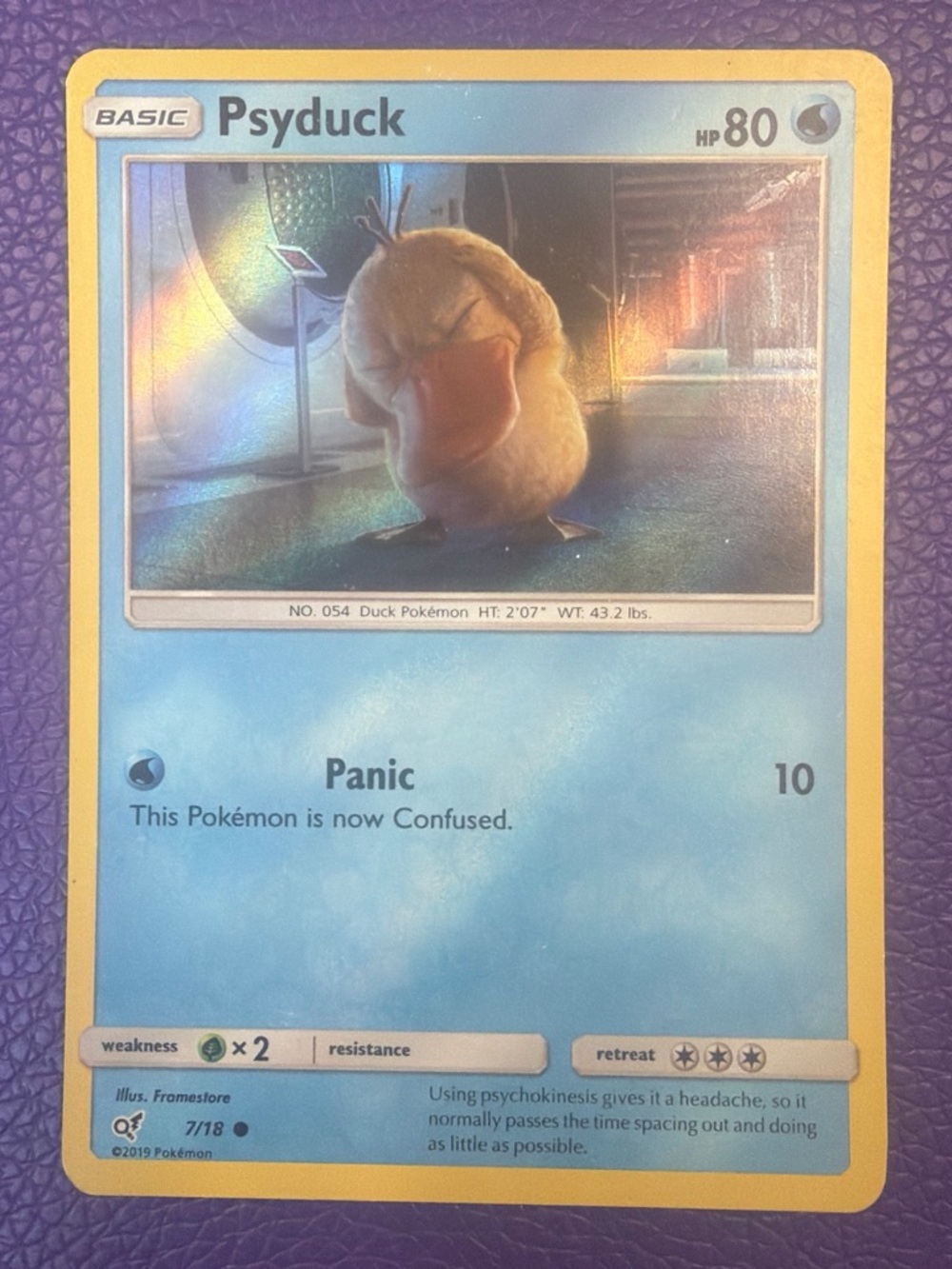 Pokemon Psyduck Blue Yellow Trading Card